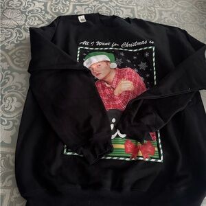 Black Nick Carter Christmas Graphic sweatshirt lowest mark down unisex